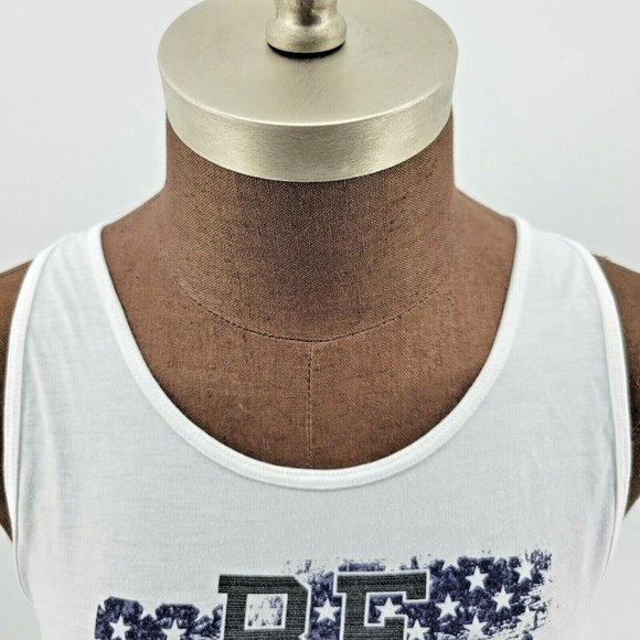 Women's Reebok Tank Top | Be Free Patriotic Graphic | Open Back Cutout | Size XS - Picture 3 of 7
